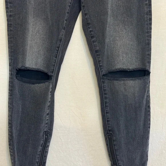 B-211 One X One Teaspoon Black Distressed High Waist Skinny Jeans Size 28 - Picture 2 of 15